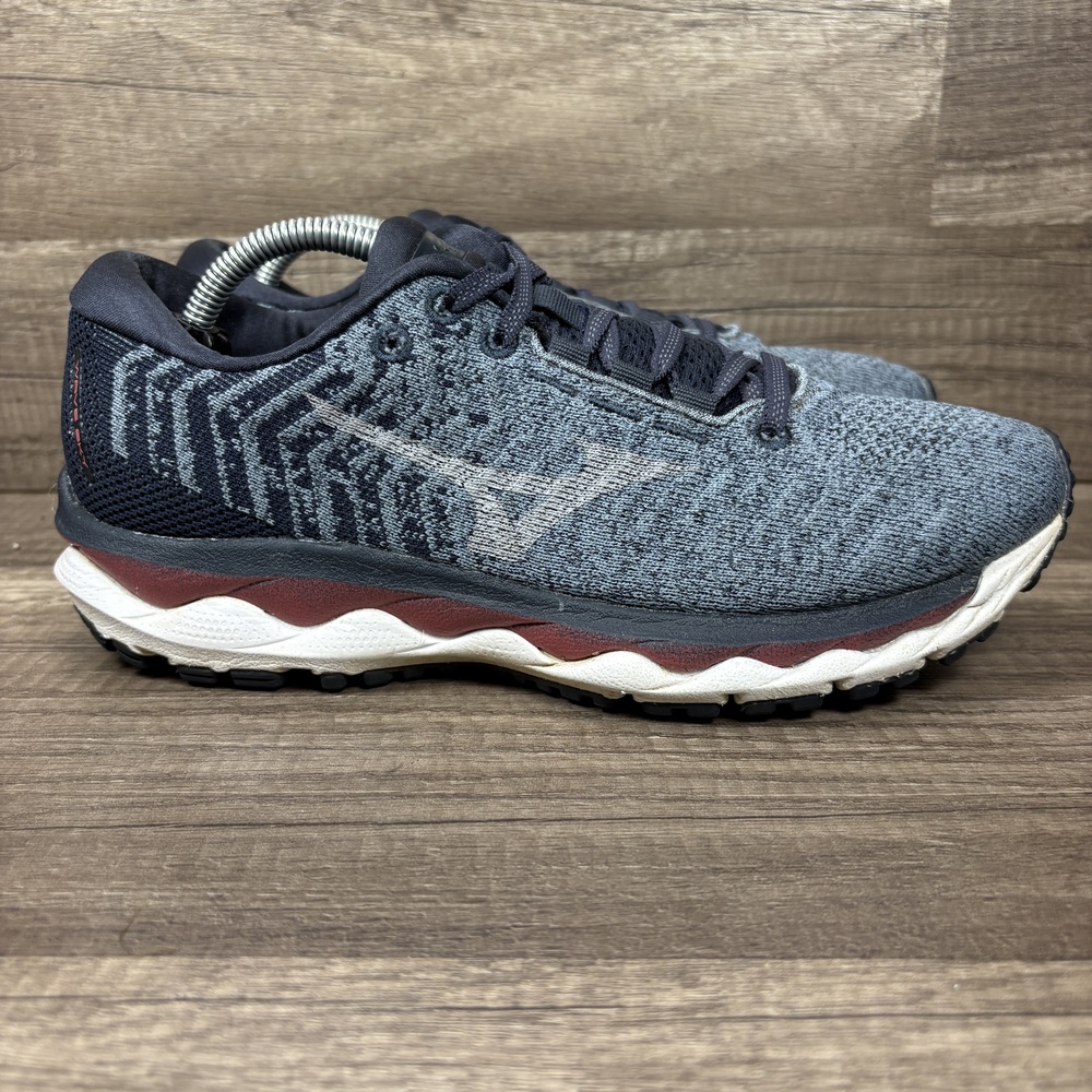 Mizuno Wave Sky Waveknit 3 Blue Womens US Size 8.5 411108.96VB Running Shoes